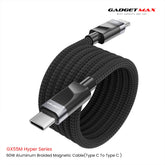 GADGET MAX - GX55M C-C Hyper Series Type-C To Type-C Fast Charging Magnetic Data Cable (60W) - Black